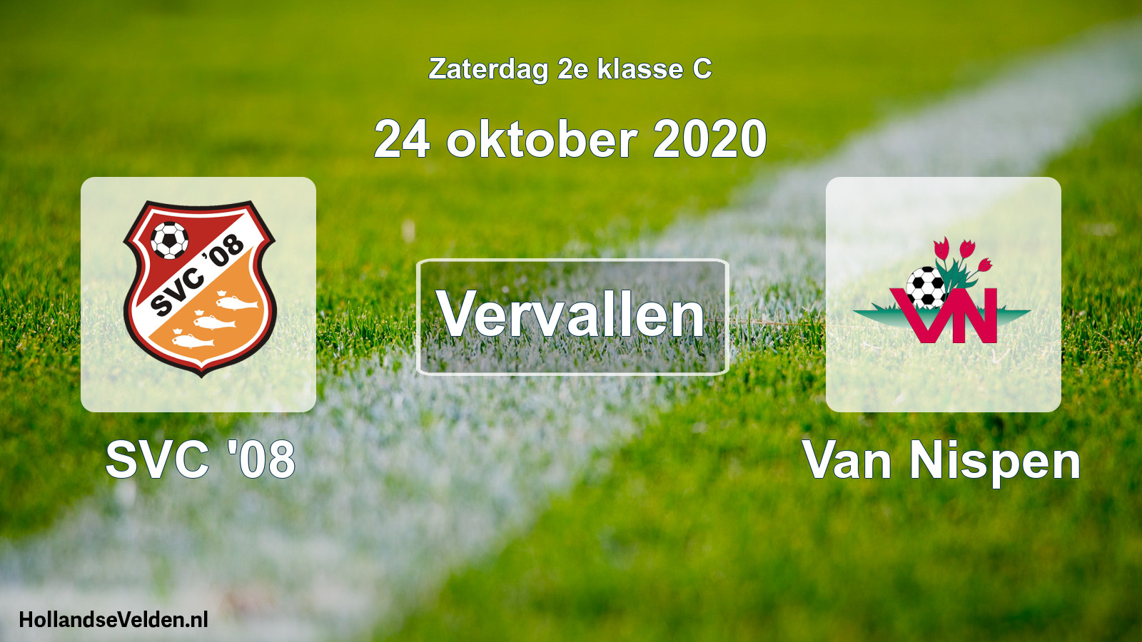 Scheduled Match: SVC '08 - Van Nispen (24 October 2020)