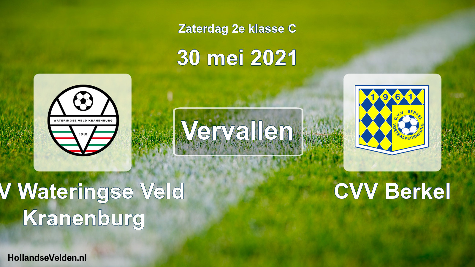 Scheduled Match: SV Wateringse Veld Kranenburg - CVV Berkel (30 May 2021)