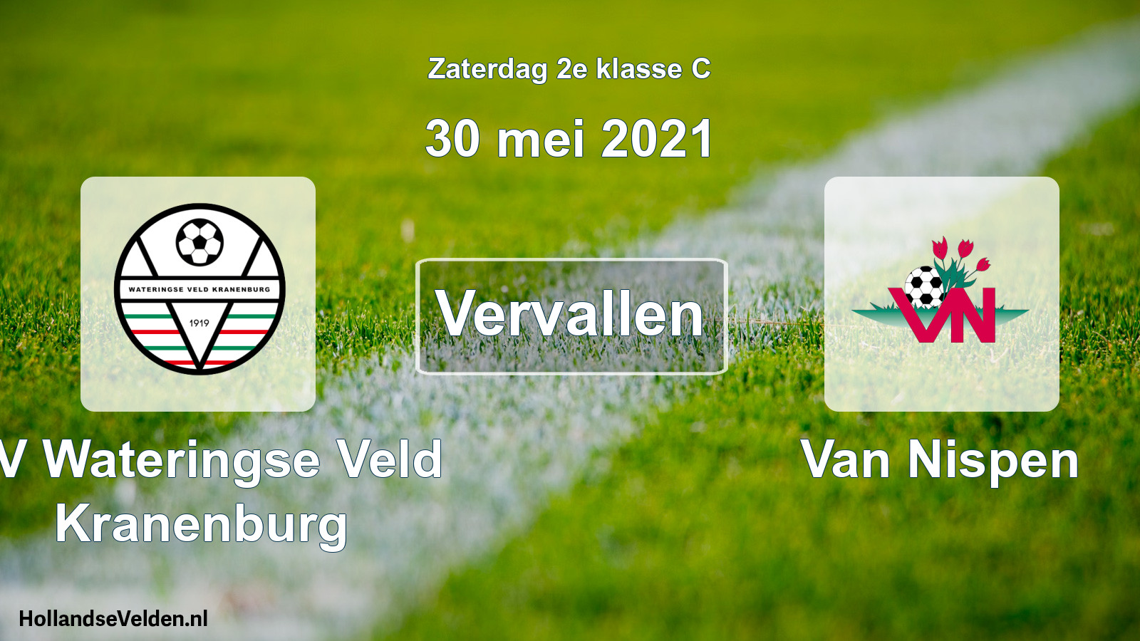 Scheduled Match: SV Wateringse Veld Kranenburg - Van Nispen (30 May 2021)