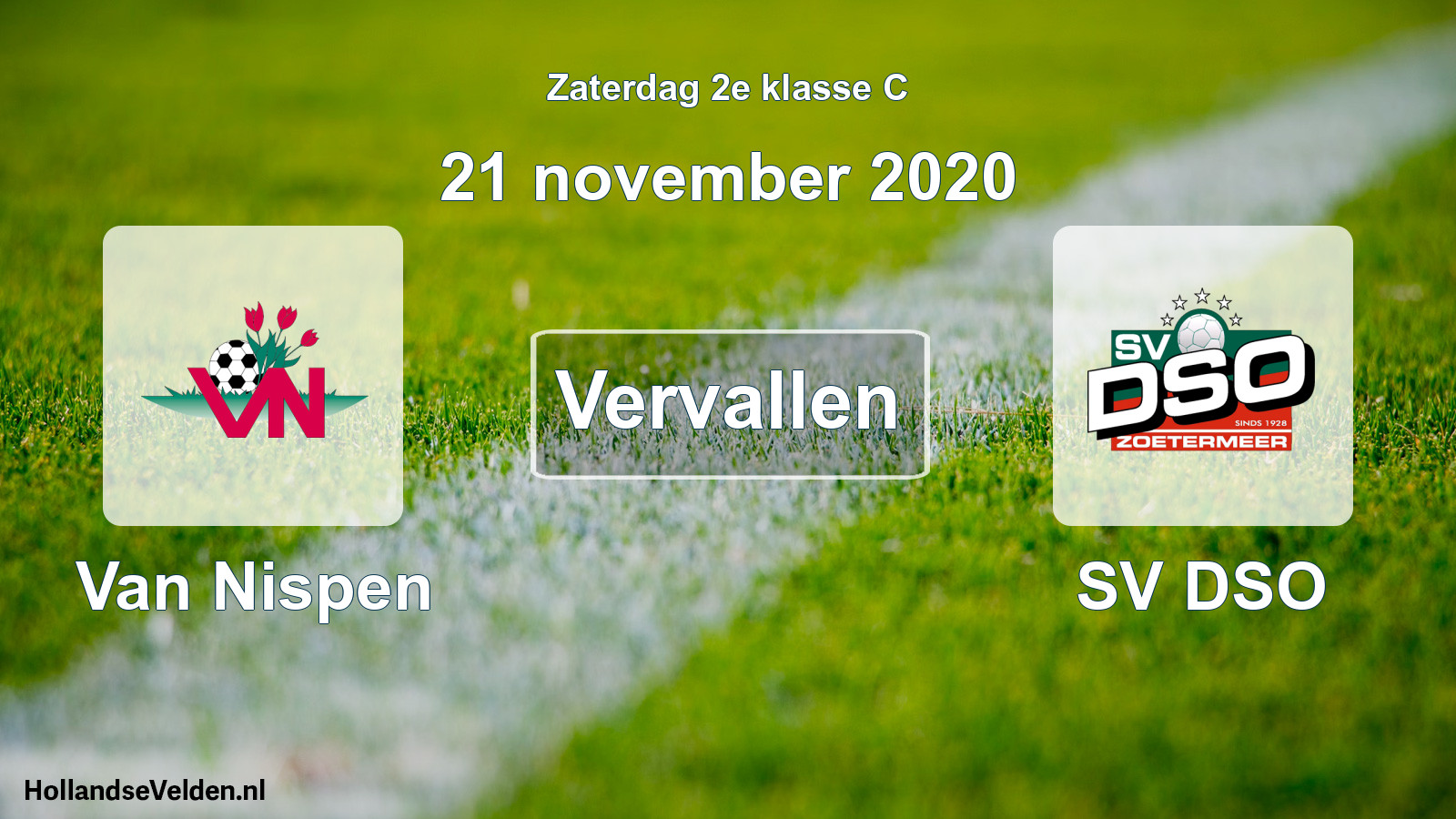 Scheduled Match: Van Nispen - SV DSO (21 November 2020)