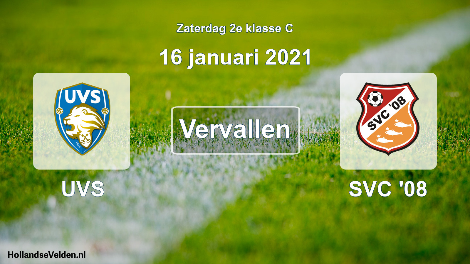 Scheduled Match: UVS - SVC '08 (16 January 2021)