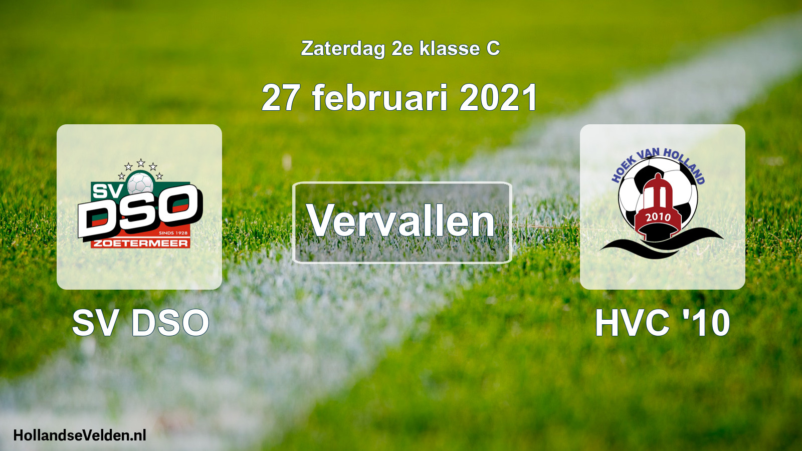 Scheduled Match: SV DSO - HVC '10 (27 February 2021)