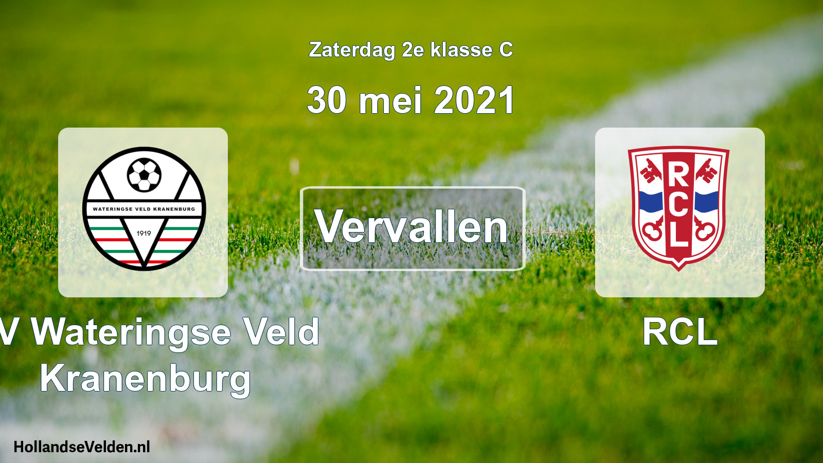 Scheduled Match: SV Wateringse Veld Kranenburg - RCL (30 May 2021)