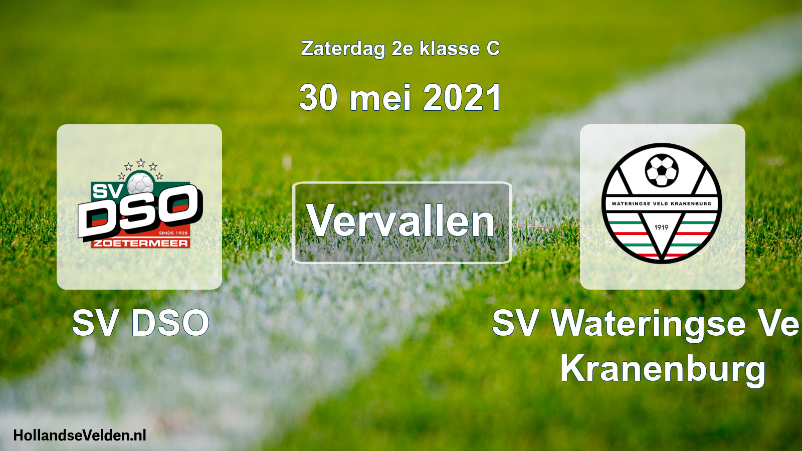 Scheduled Match: SV DSO - SV Wateringse Veld Kranenburg (30 May 2021)