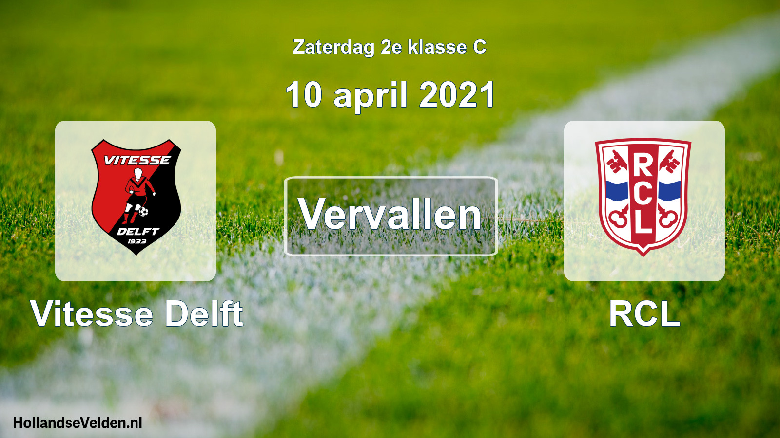 Scheduled Match: Vitesse Delft - RCL (10 April 2021)