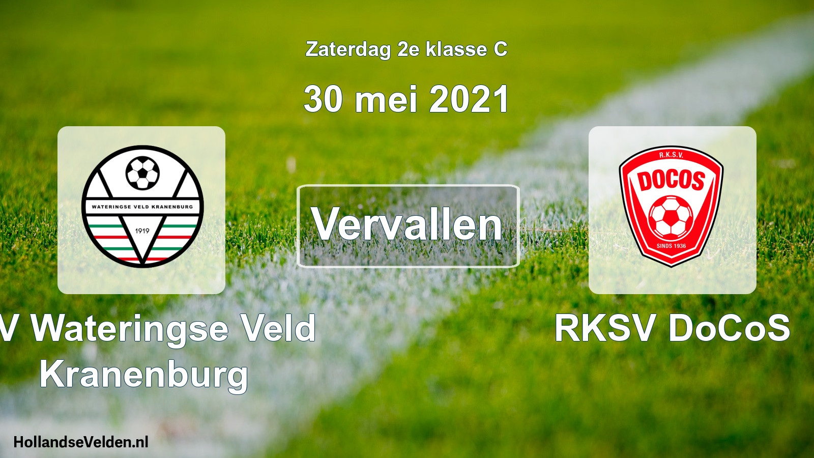 Scheduled Match: SV Wateringse Veld Kranenburg - RKSV DoCoS (30 May 2021)