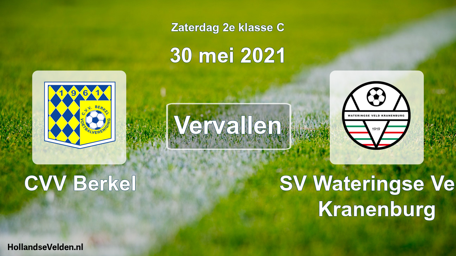 Scheduled Match: CVV Berkel - SV Wateringse Veld Kranenburg (30 May 2021)