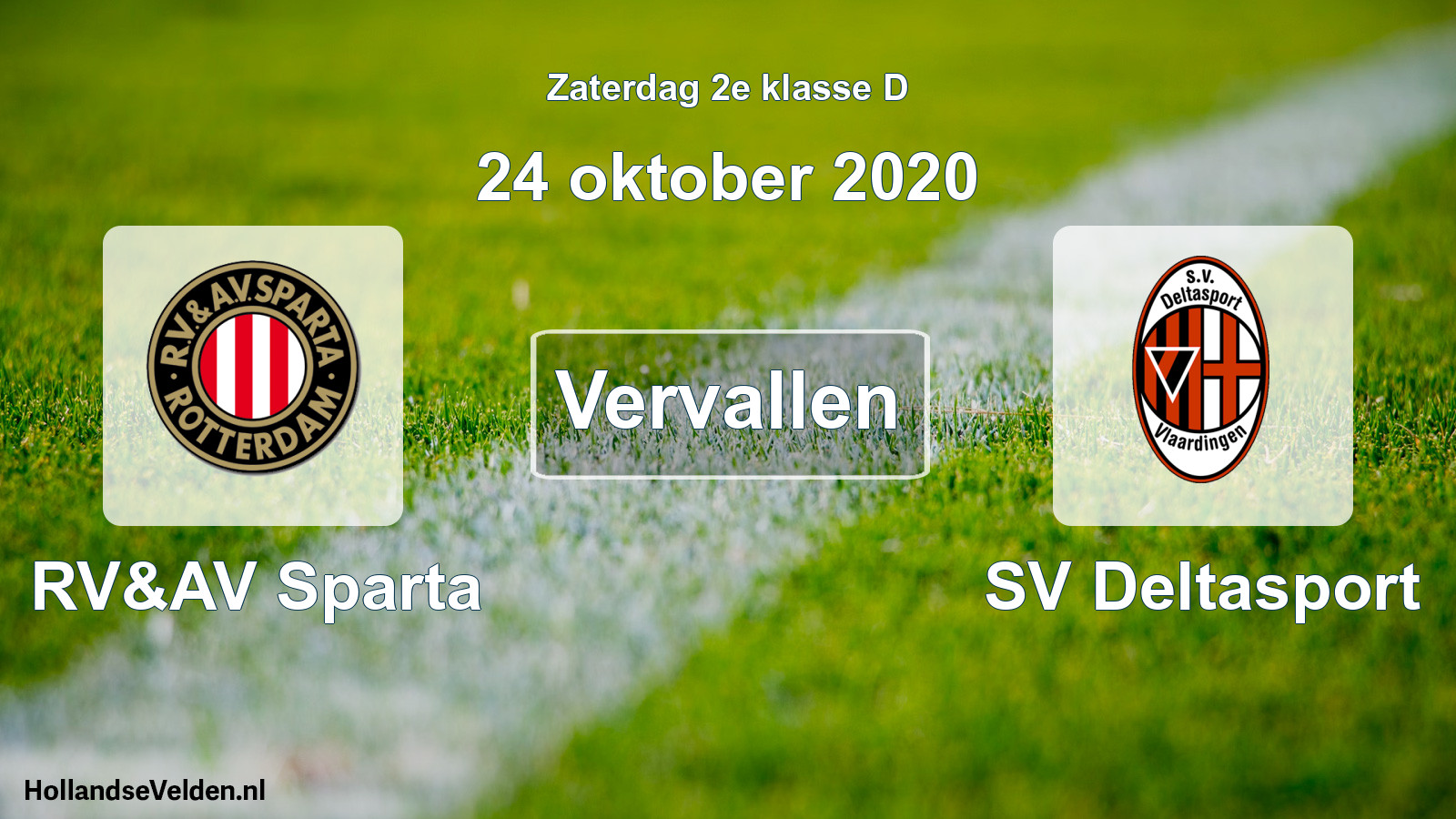 Scheduled Match: RV&AV Sparta - SV Deltasport (24 October 2020)
