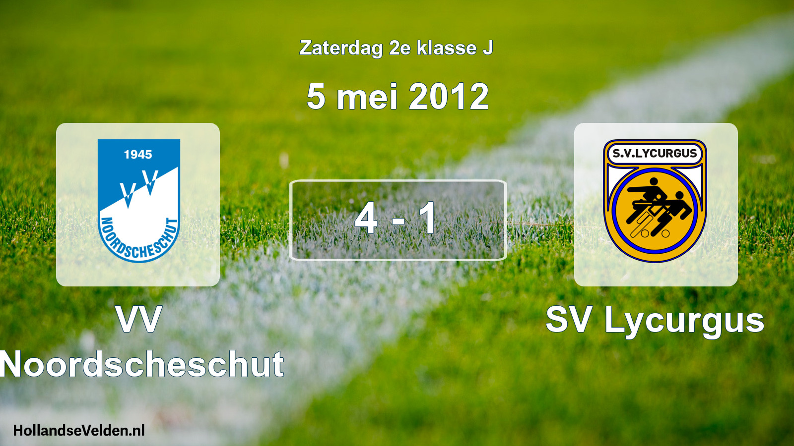 Total number of matches played: VV Noordscheschut - SV Lycurgus 4 - 1 (5 May 2012)