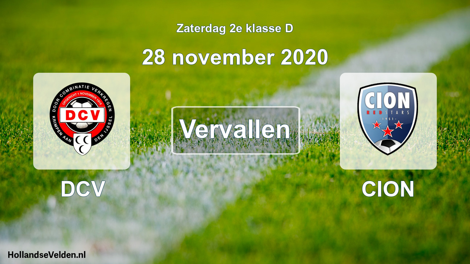 Scheduled Match: DCV - CION (28 November 2020)