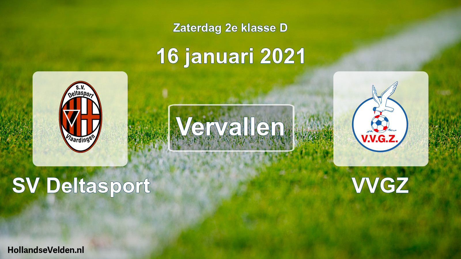Scheduled Match: SV Deltasport - VVGZ (16 January 2021)