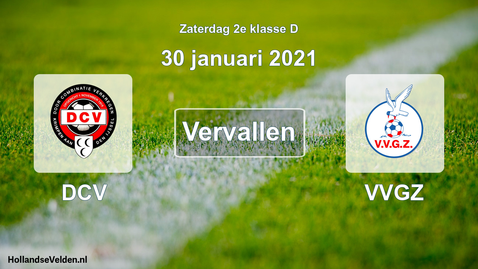 Scheduled Match: DCV - VVGZ (30 January 2021)
