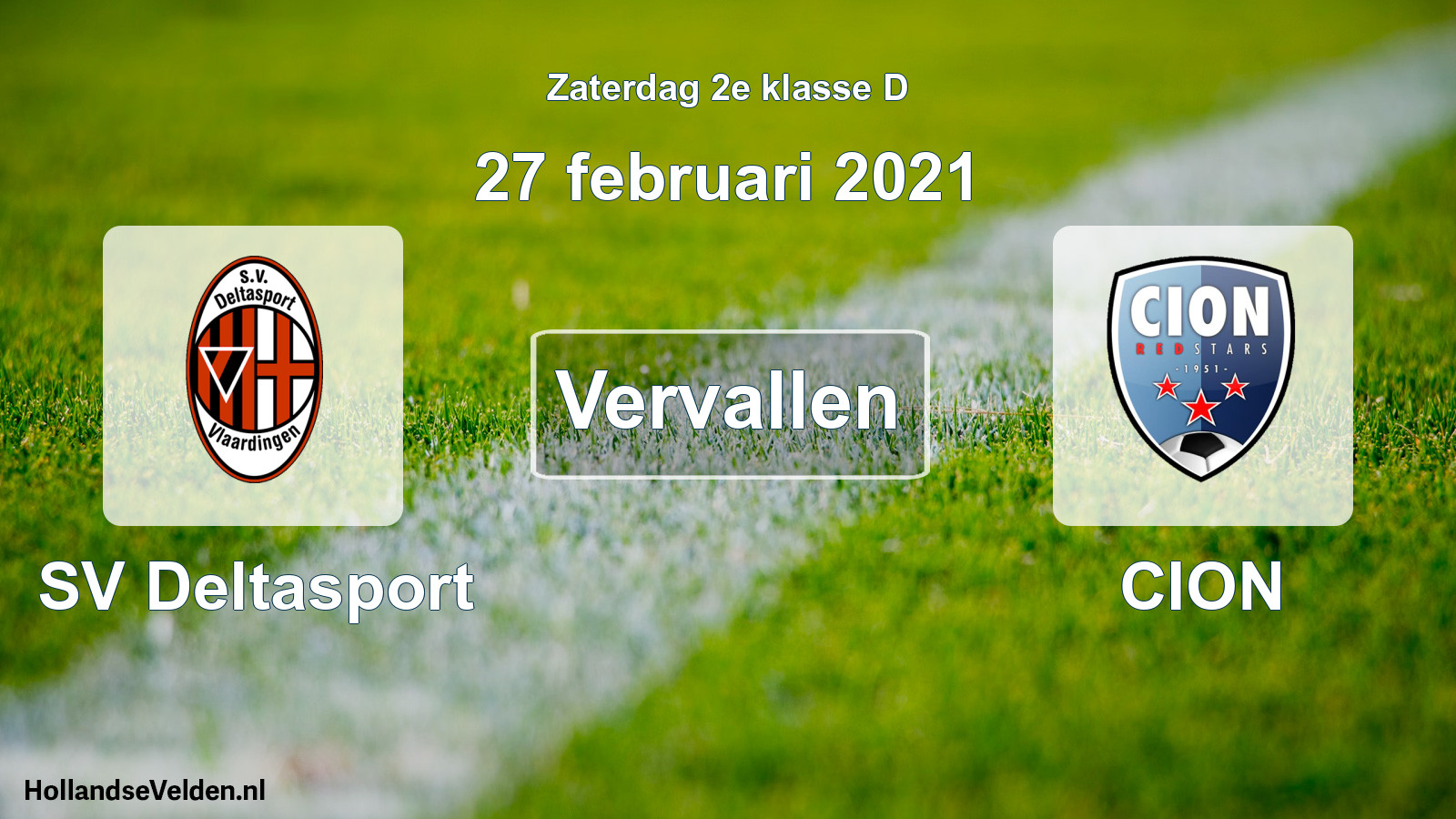 Scheduled Match: SV Deltasport - CION (27 February 2021)