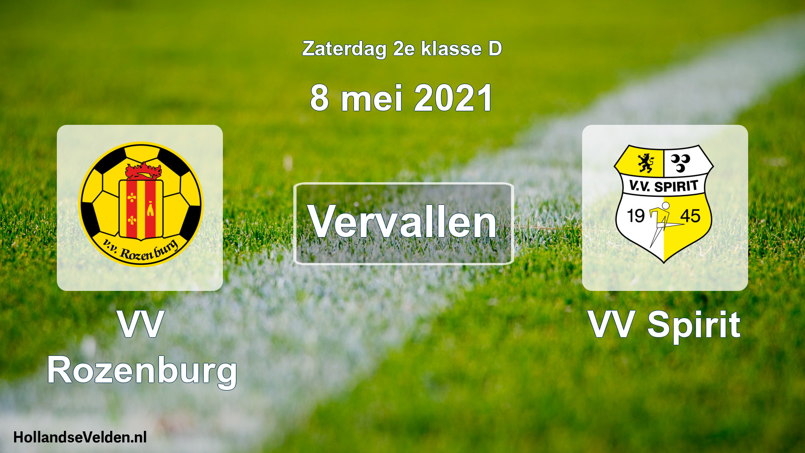 Scheduled Match: VV Rozenburg - VV Spirit (8 May 2021)