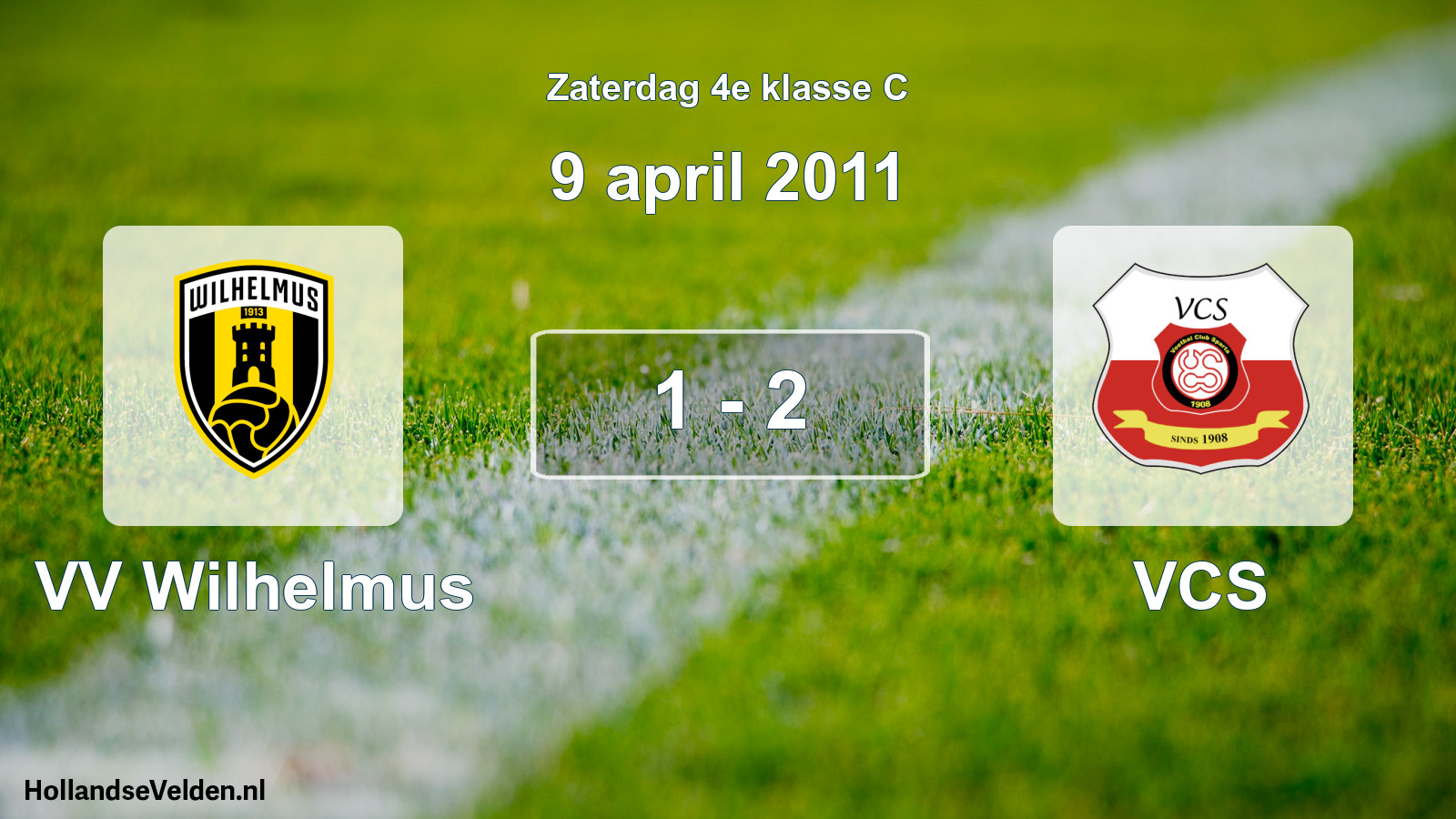 Total number of matches played: VV Wilhelmus - VCS 1 - 2 (9 April 2011)