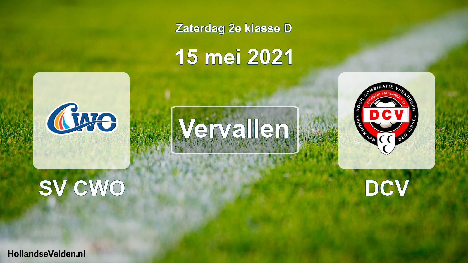 Scheduled Match: SV CWO - DCV (15 May 2021)