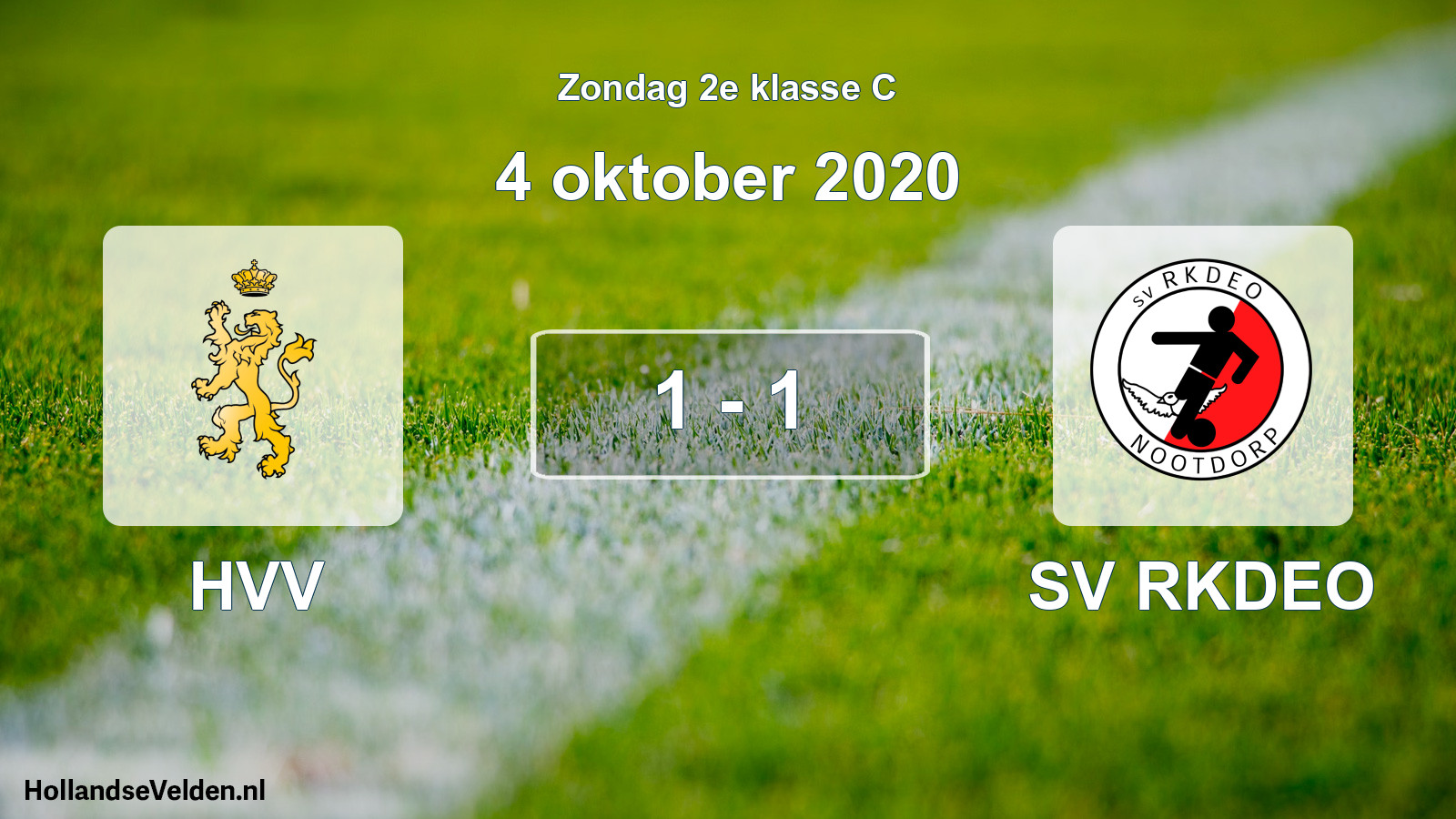 Total number of matches played: HVV - SV RKDEO 1 - 1 (4 October 2020)
