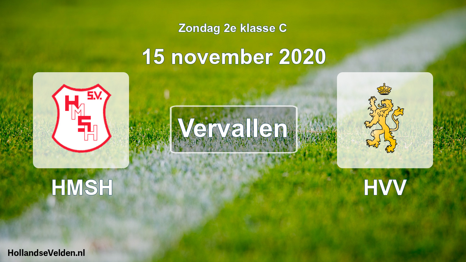 Scheduled Match: HMSH - HVV (15 November 2020)