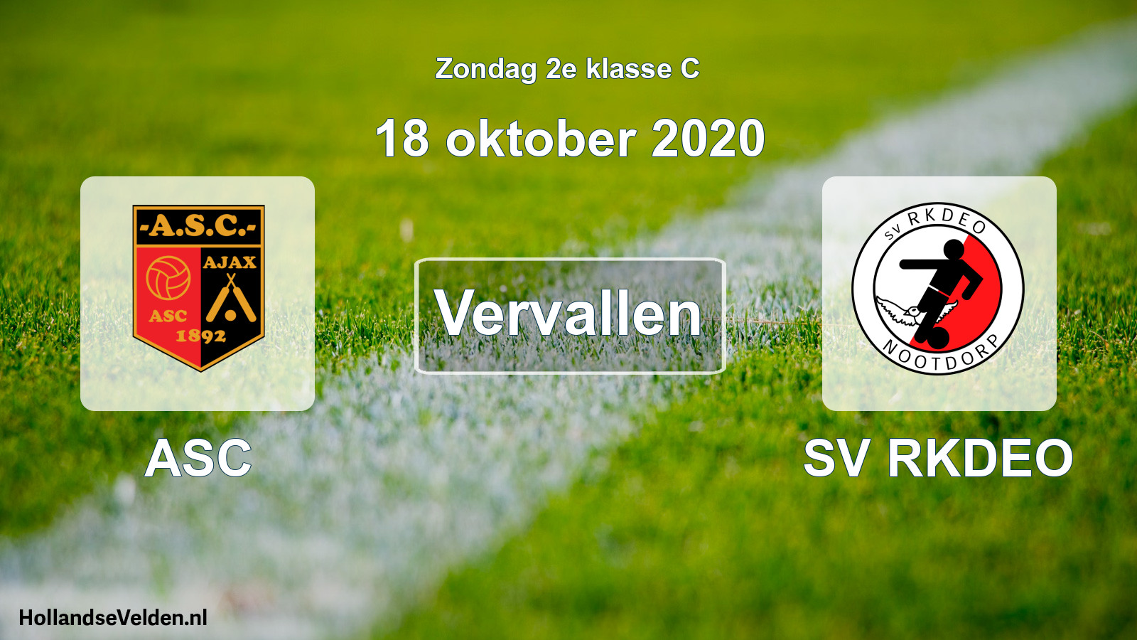 Scheduled Match: ASC - SV RKDEO (18 October 2020)