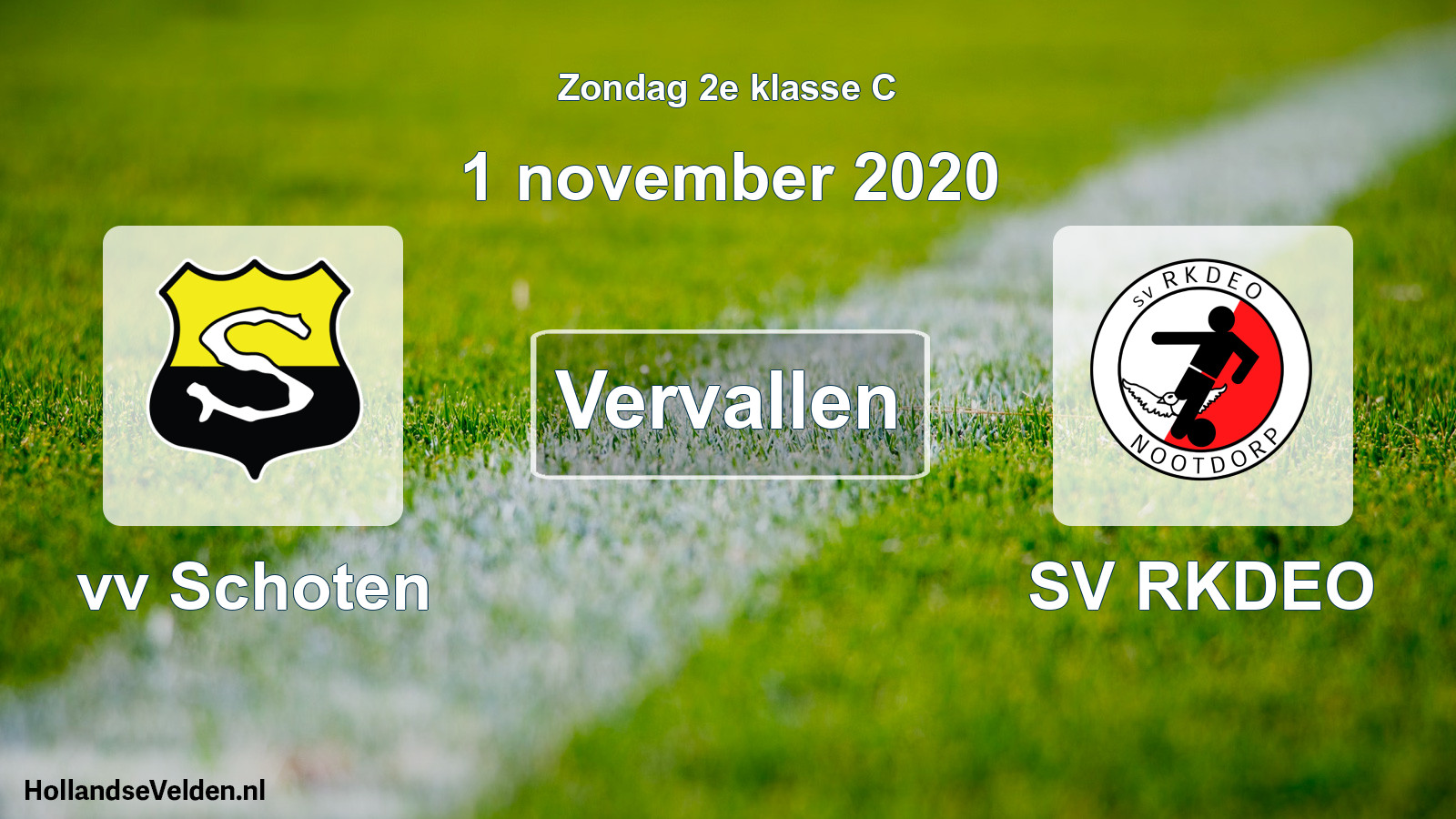 Scheduled Match: vv Schoten - SV RKDEO (1 November 2020)