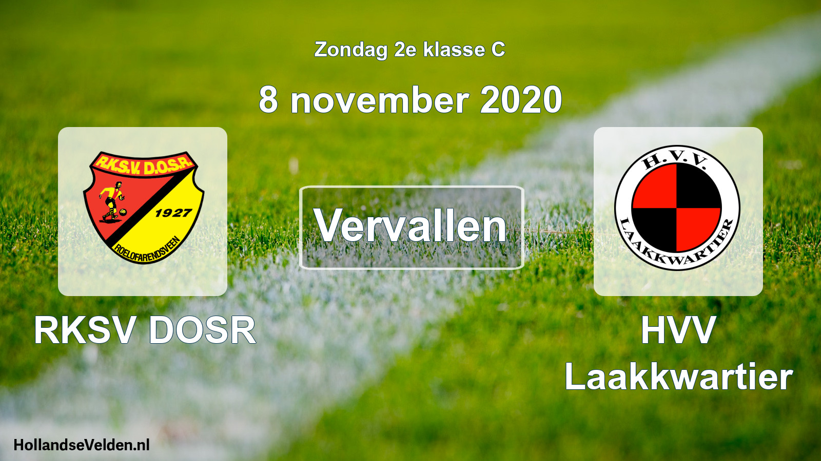 Scheduled Match: RKSV DOSR - HVV Laakkwartier (8 November 2020)
