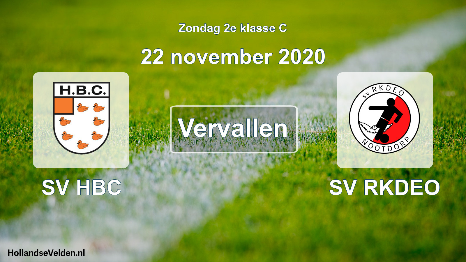 Scheduled Match: SV HBC - SV RKDEO (22 November 2020)