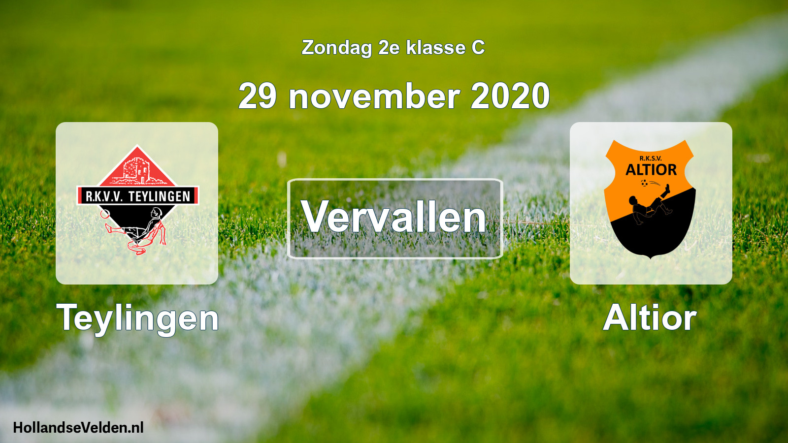 Scheduled Match: Teylingen - Altior (29 November 2020)