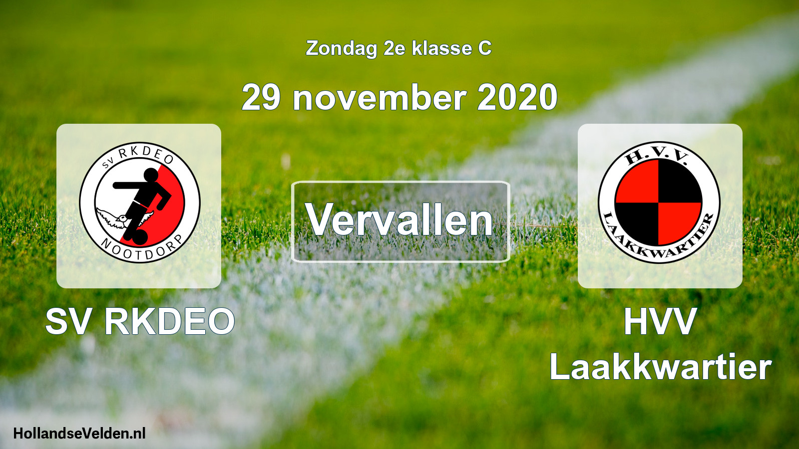 Scheduled Match: SV RKDEO - HVV Laakkwartier (29 November 2020)