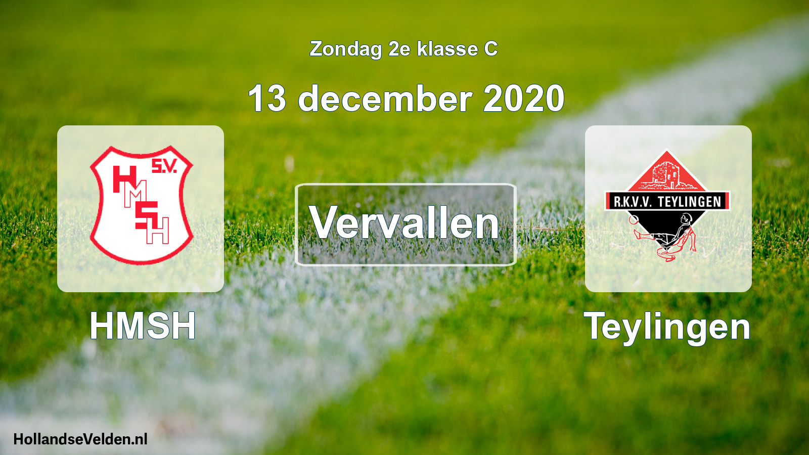Scheduled Match: HMSH - Teylingen (13 December 2020)