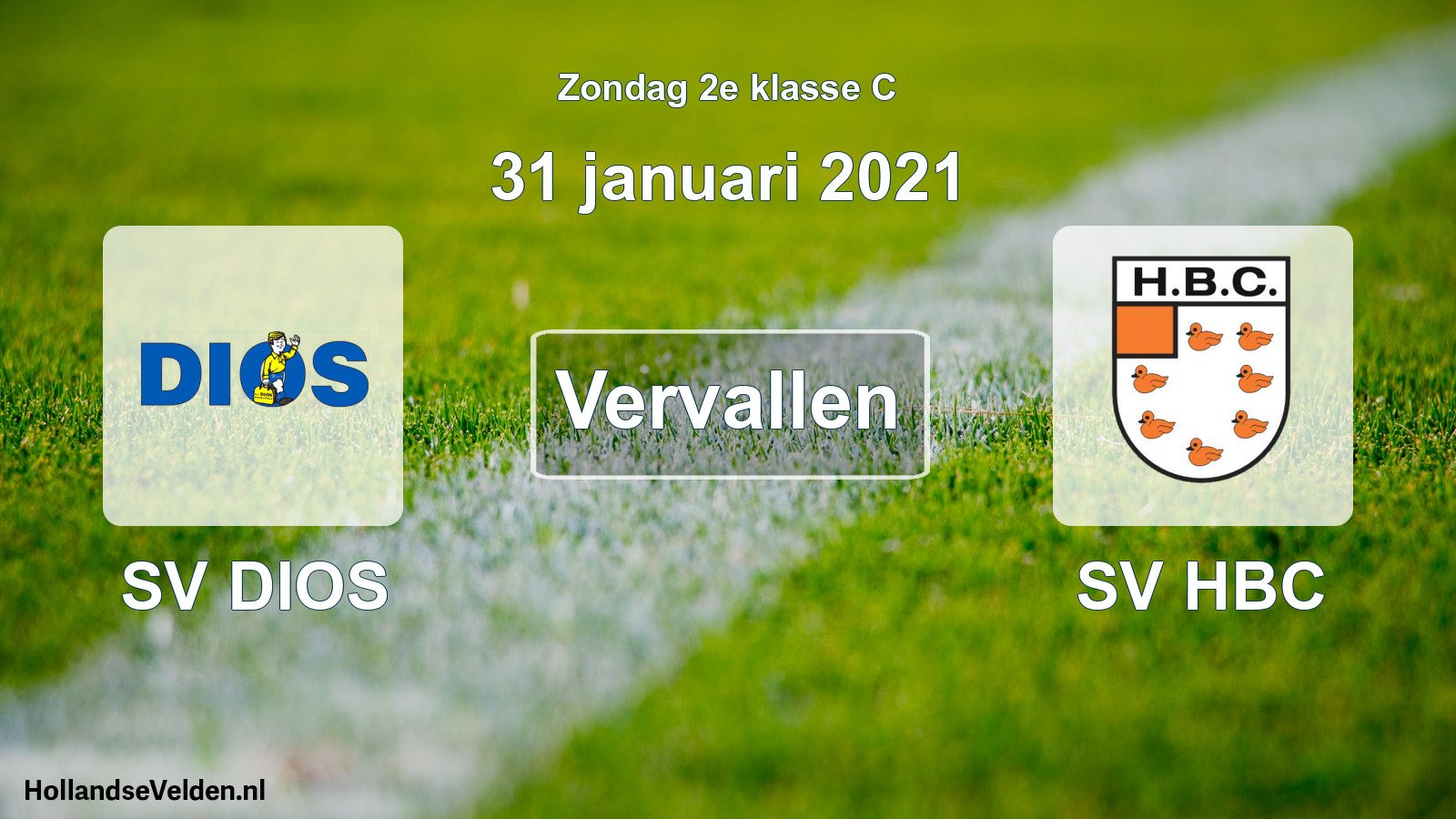 Scheduled Match: SV DIOS - SV HBC (31 January 2021)