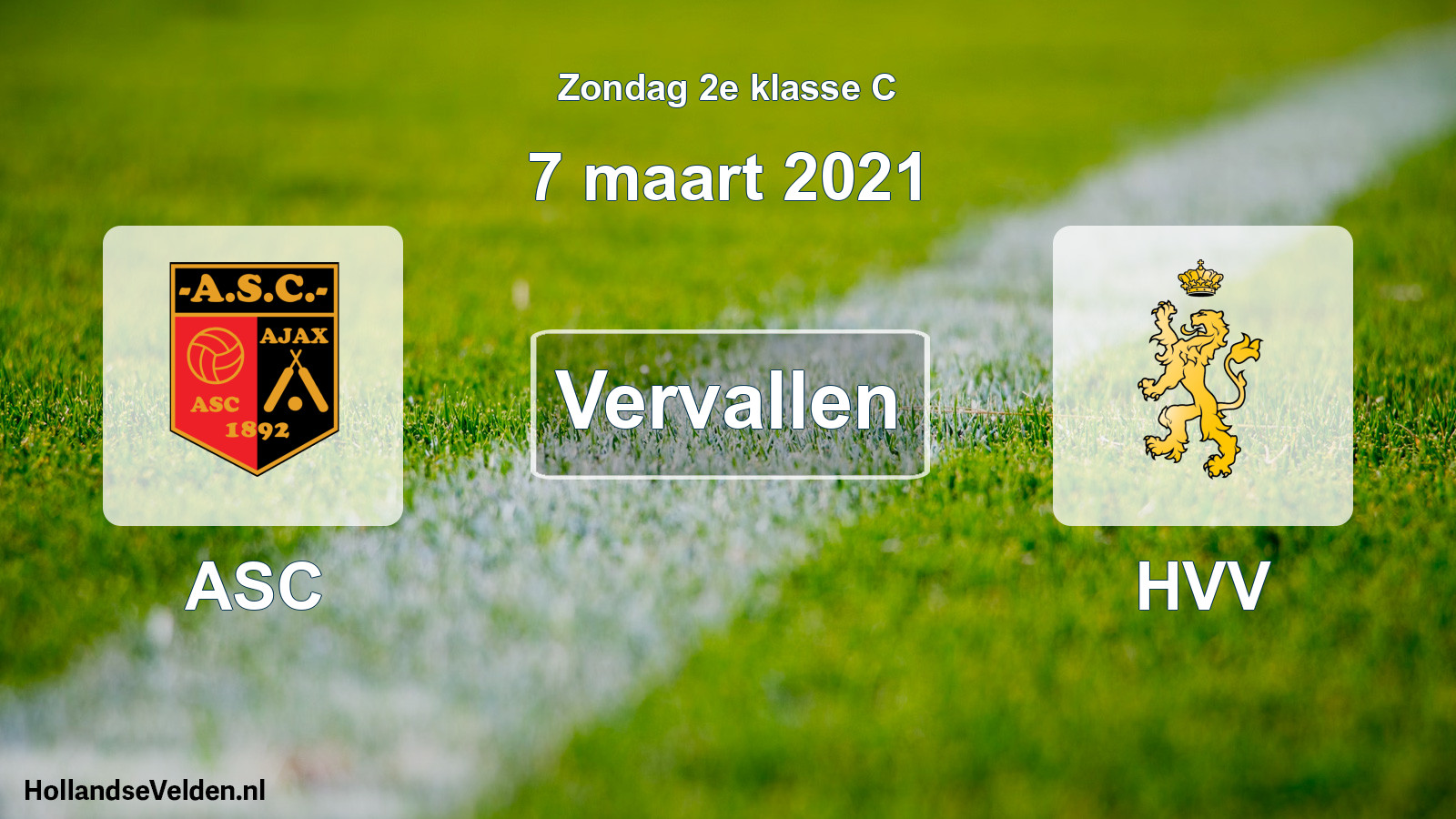 Scheduled Match: ASC - HVV (7 March 2021)