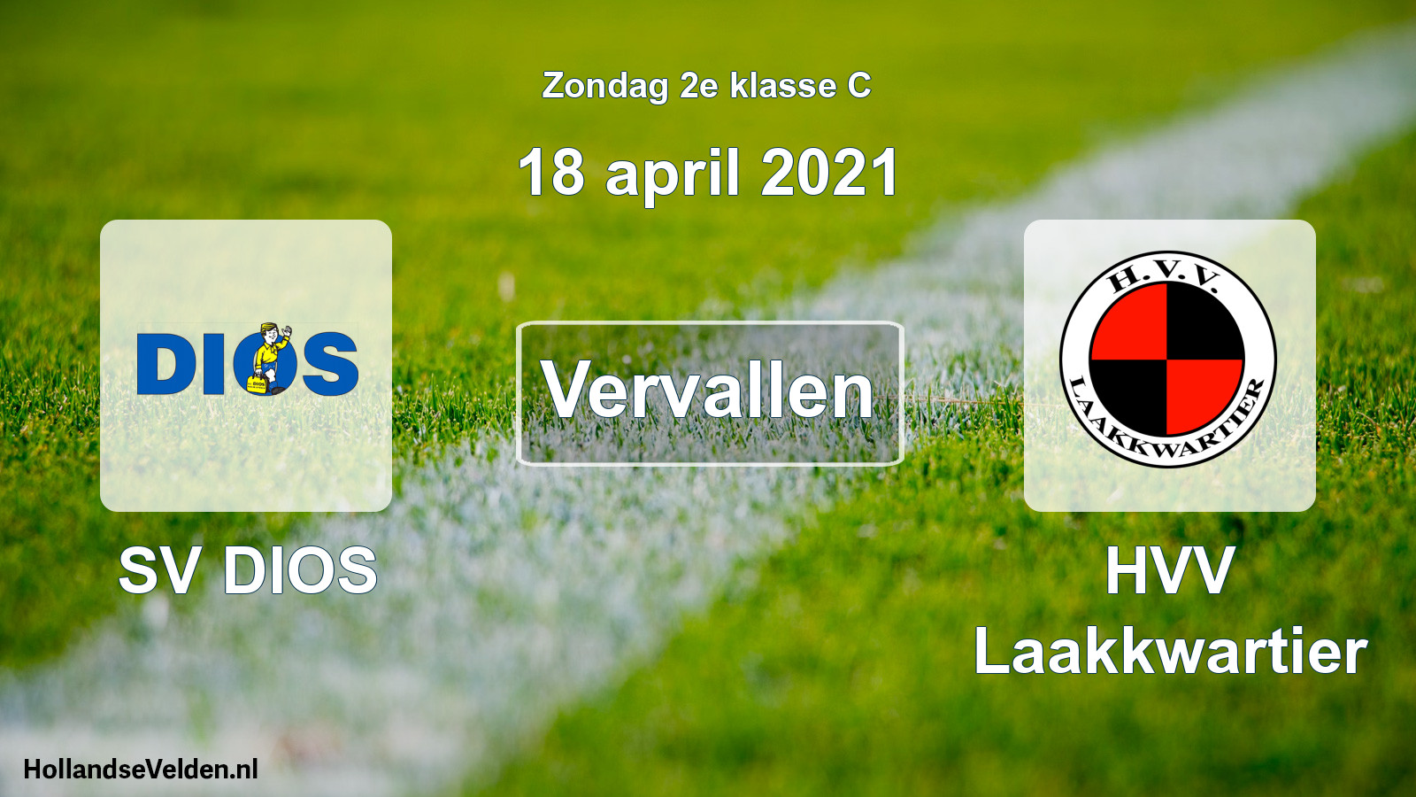 Scheduled Match: SV DIOS - HVV Laakkwartier (18 April 2021)