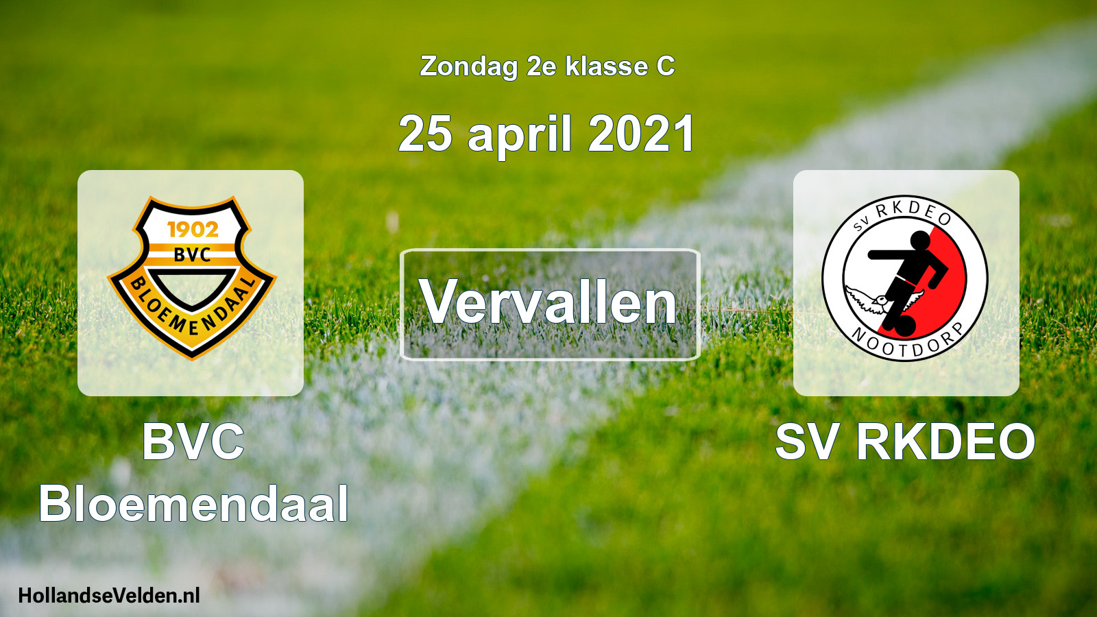 Scheduled Match: BVC Bloemendaal - SV RKDEO (25 April 2021)