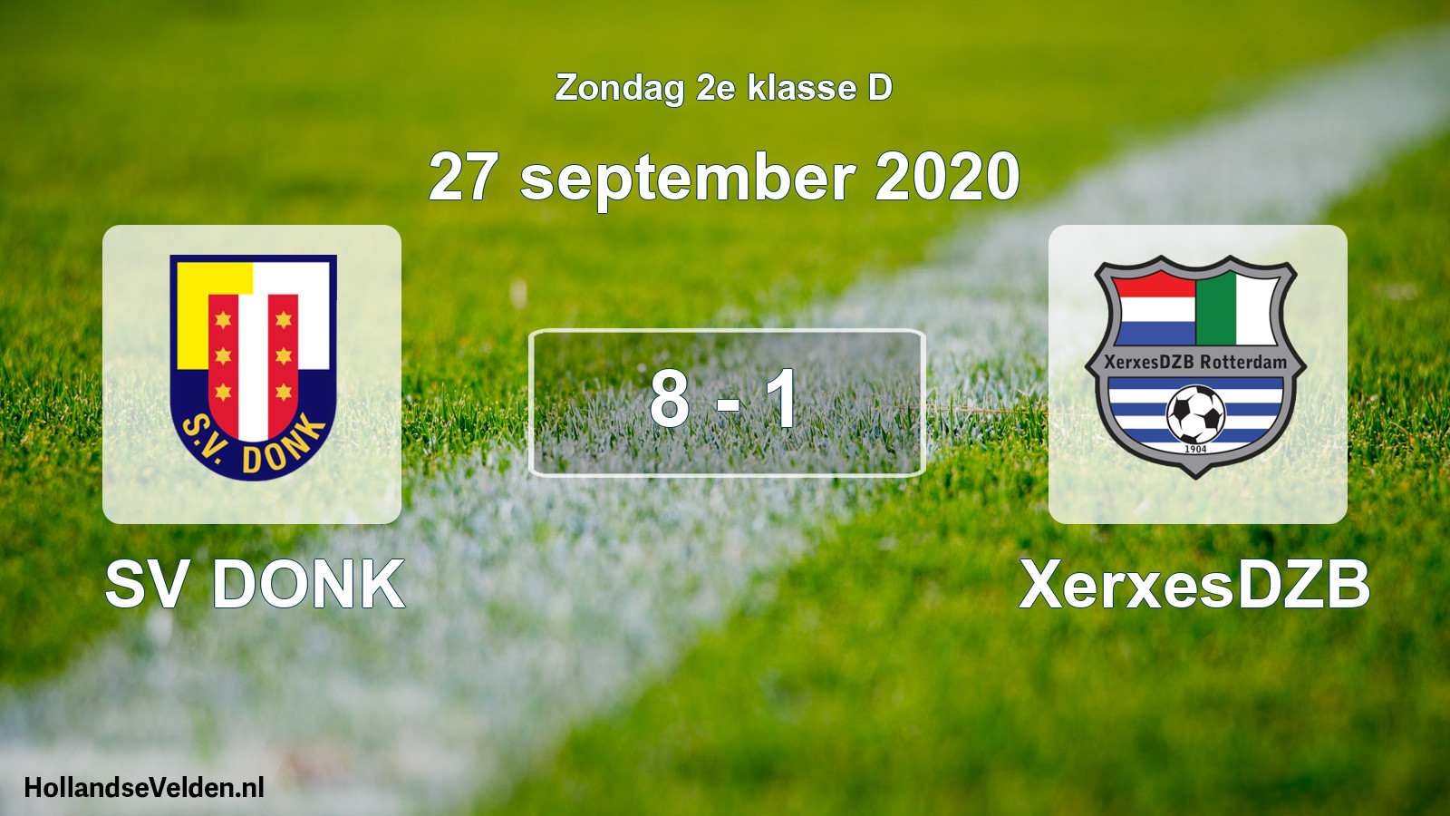 Total number of matches played: SV DONK - XerxesDZB 8 - 1 (27 September 2020)