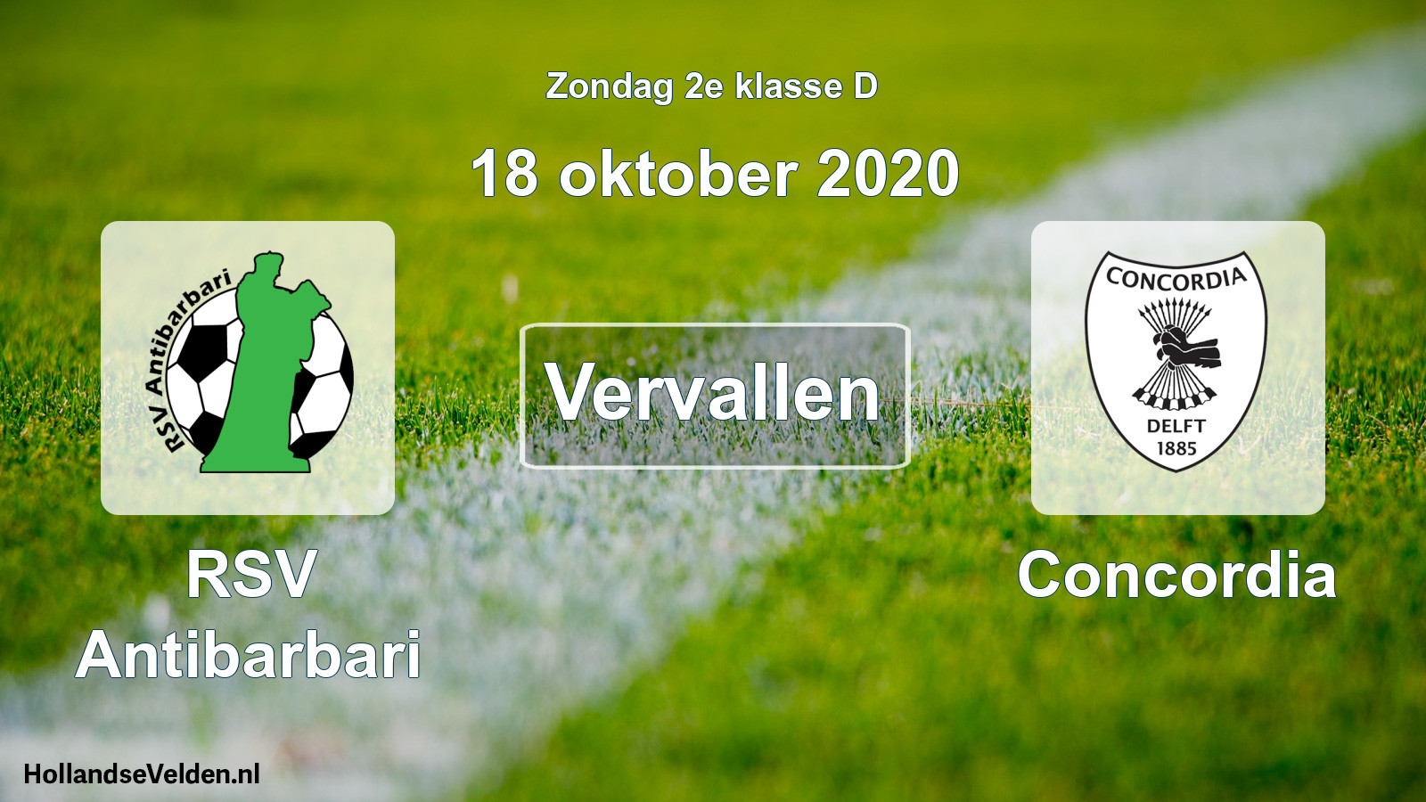 Scheduled Match: RSV Antibarbari - Concordia (18 October 2020)