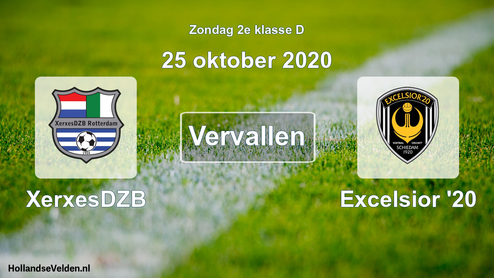 Scheduled Match: XerxesDZB - Excelsior '20 (25 October 2020)