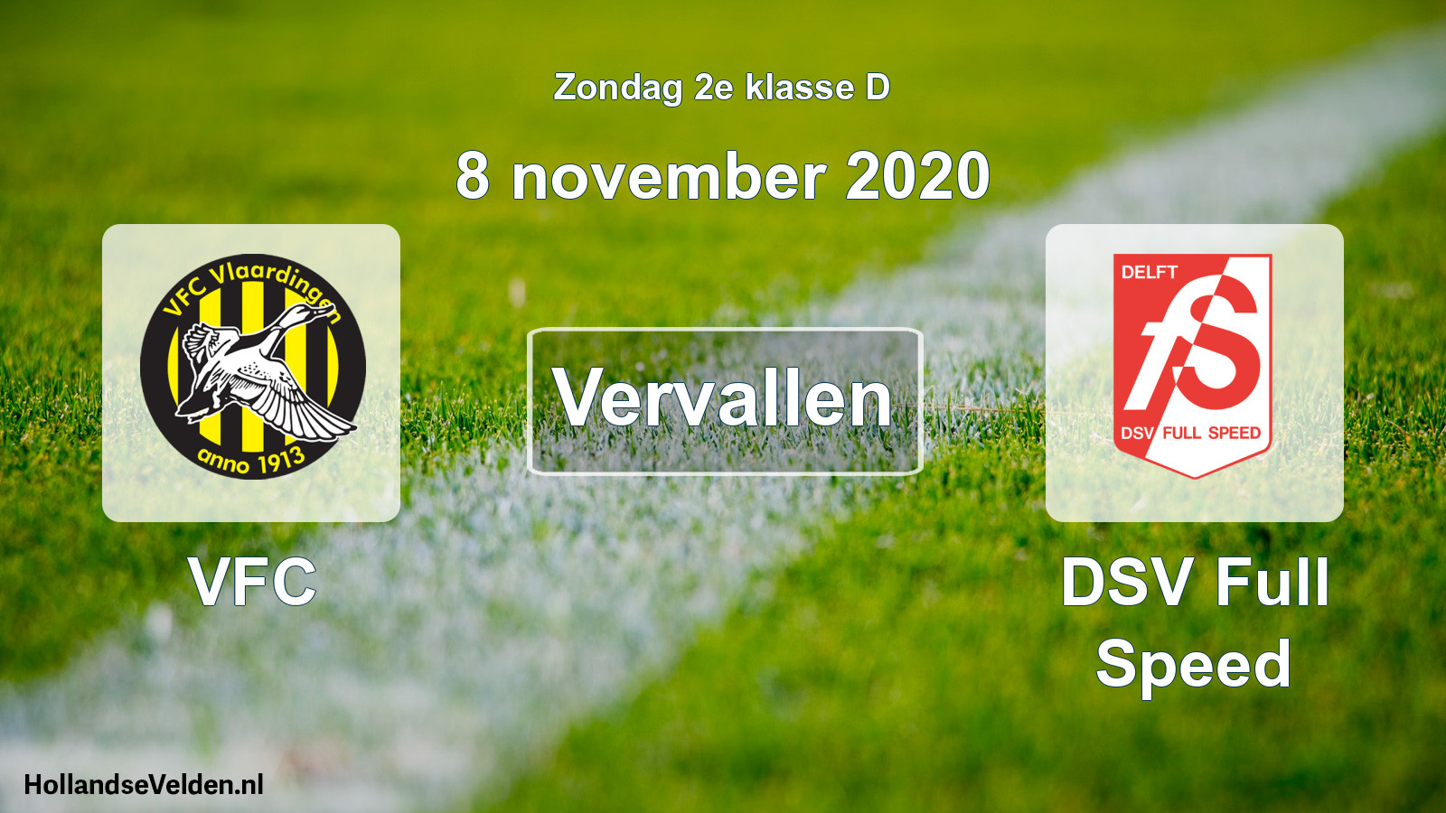 Scheduled Match: VFC - DSV Full Speed (8 November 2020)