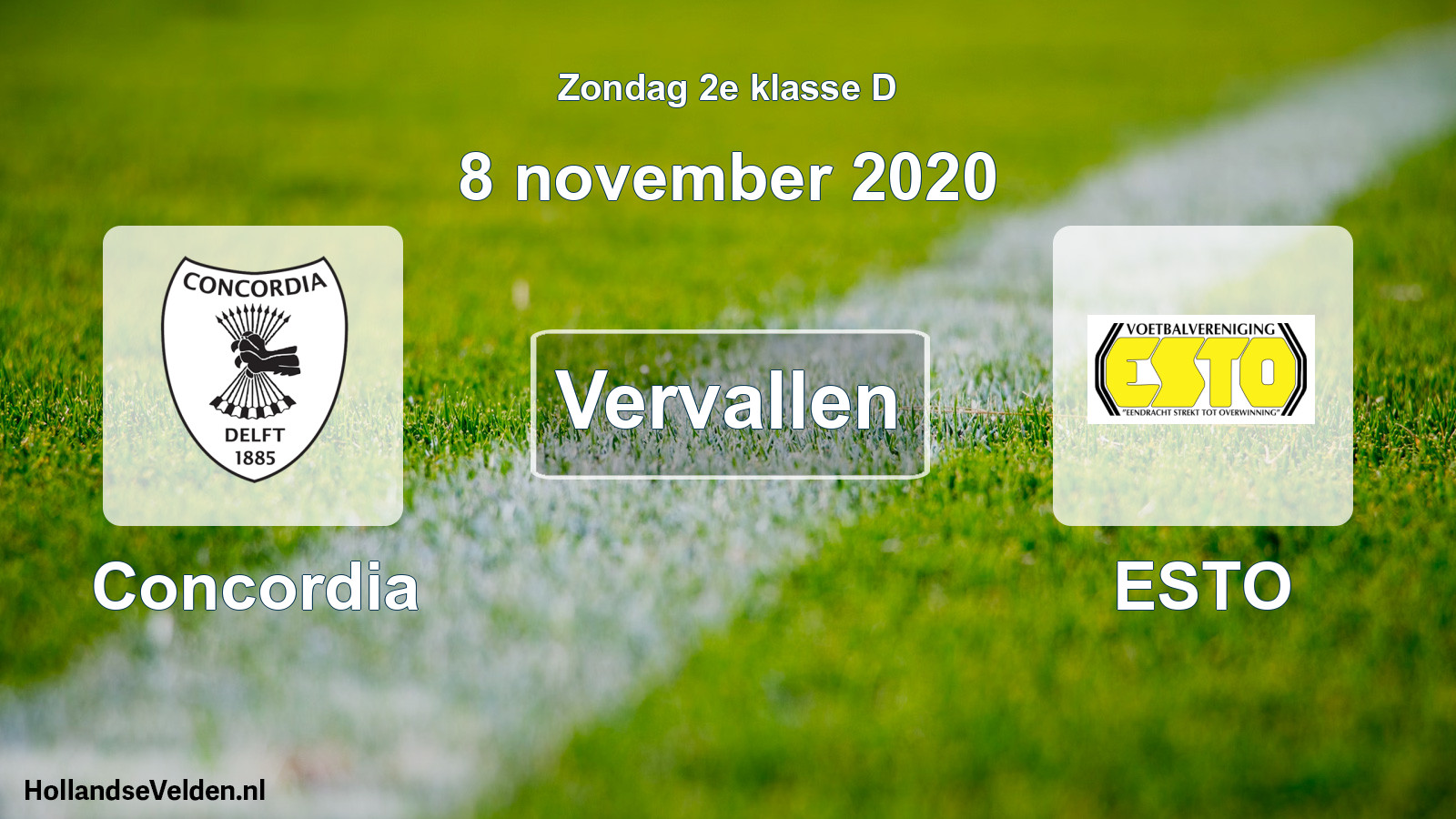 Scheduled Match: Concordia - ESTO (8 November 2020)