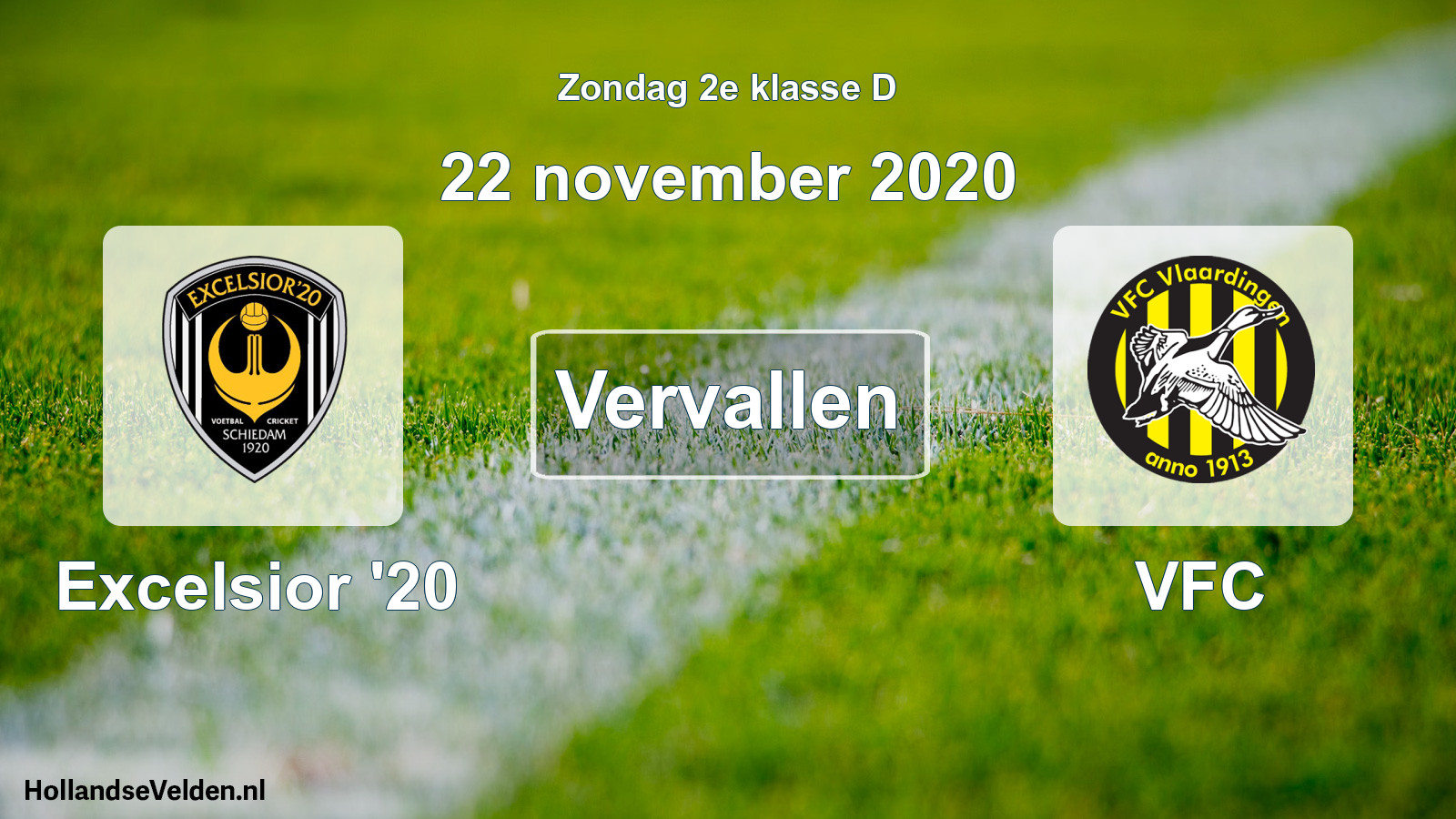 Scheduled Match: Excelsior '20 - VFC (22 November 2020)