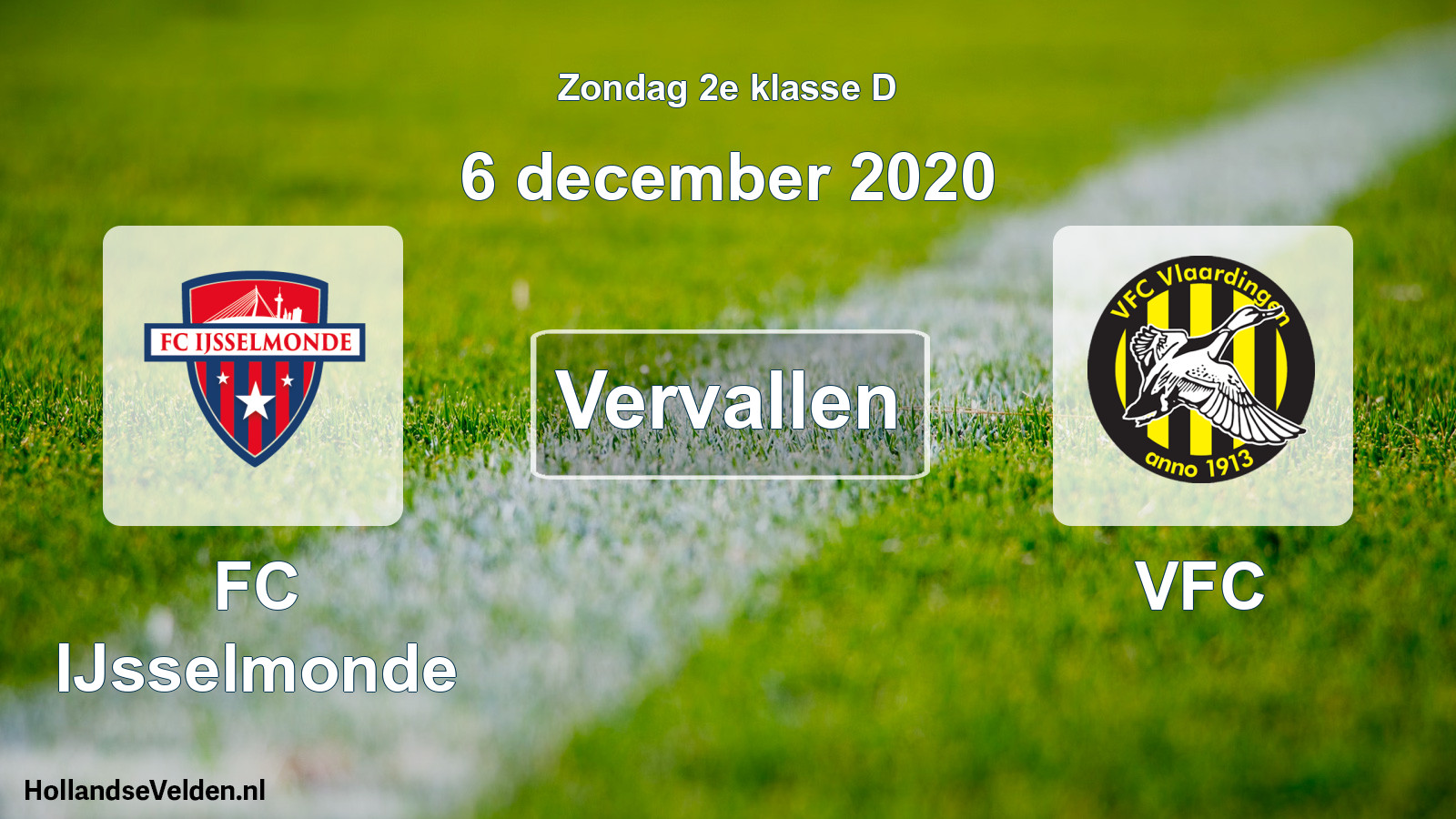 Scheduled Match: FC IJsselmonde - VFC (6 December 2020)