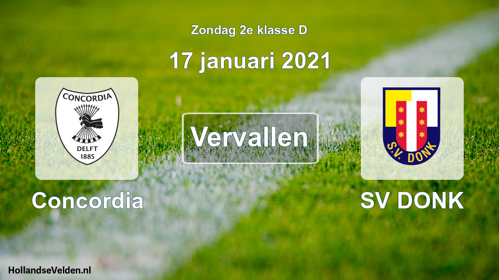Scheduled Match: Concordia - SV DONK (17 January 2021)
