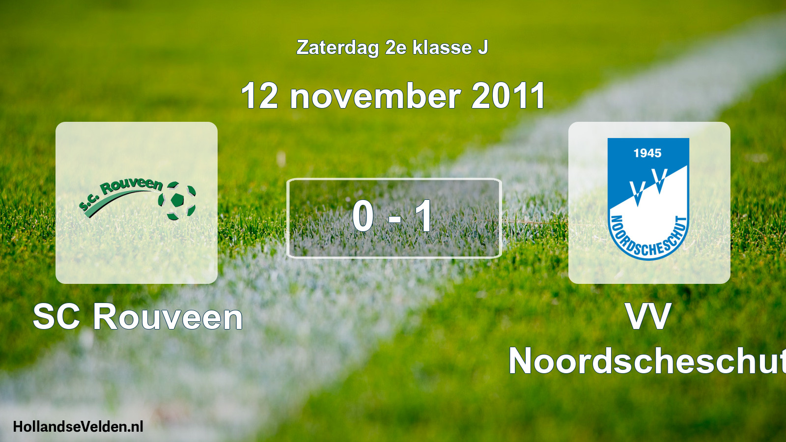 Total number of matches played: SC Rouveen - VV Noordscheschut 0 - 1 (12 November 2011)