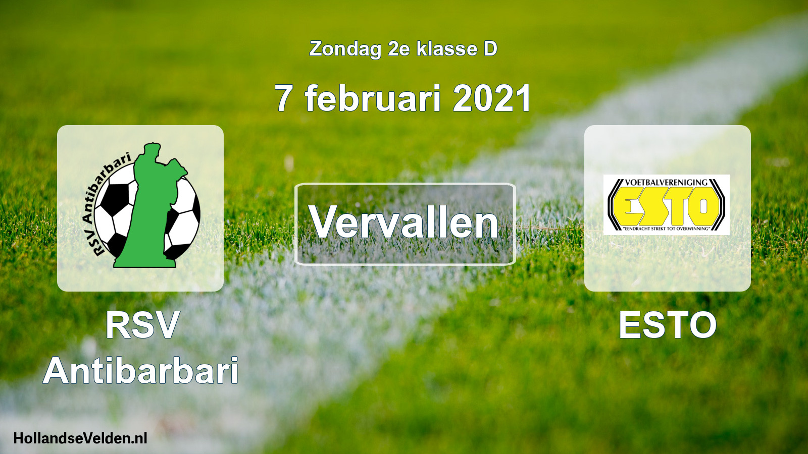 Scheduled Match: RSV Antibarbari - ESTO (7 February 2021)
