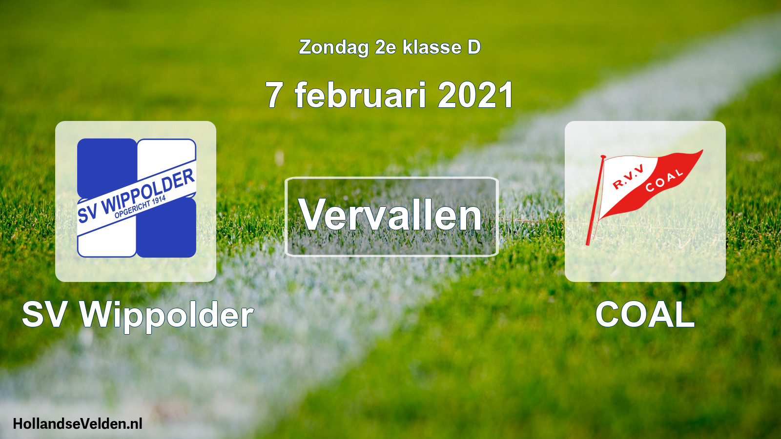 Scheduled Match: SV Wippolder - COAL (7 February 2021)