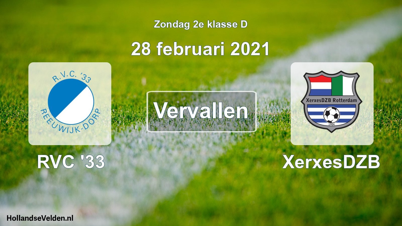 Scheduled Match: RVC '33 - XerxesDZB (28 February 2021)