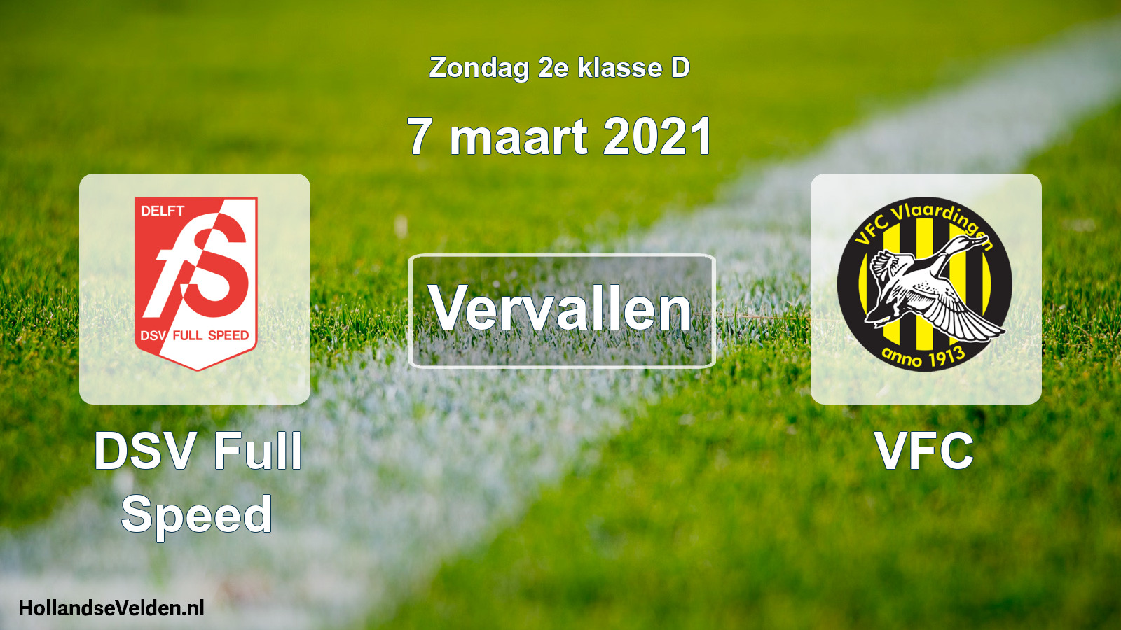 Scheduled Match: DSV Full Speed - VFC (7 March 2021)