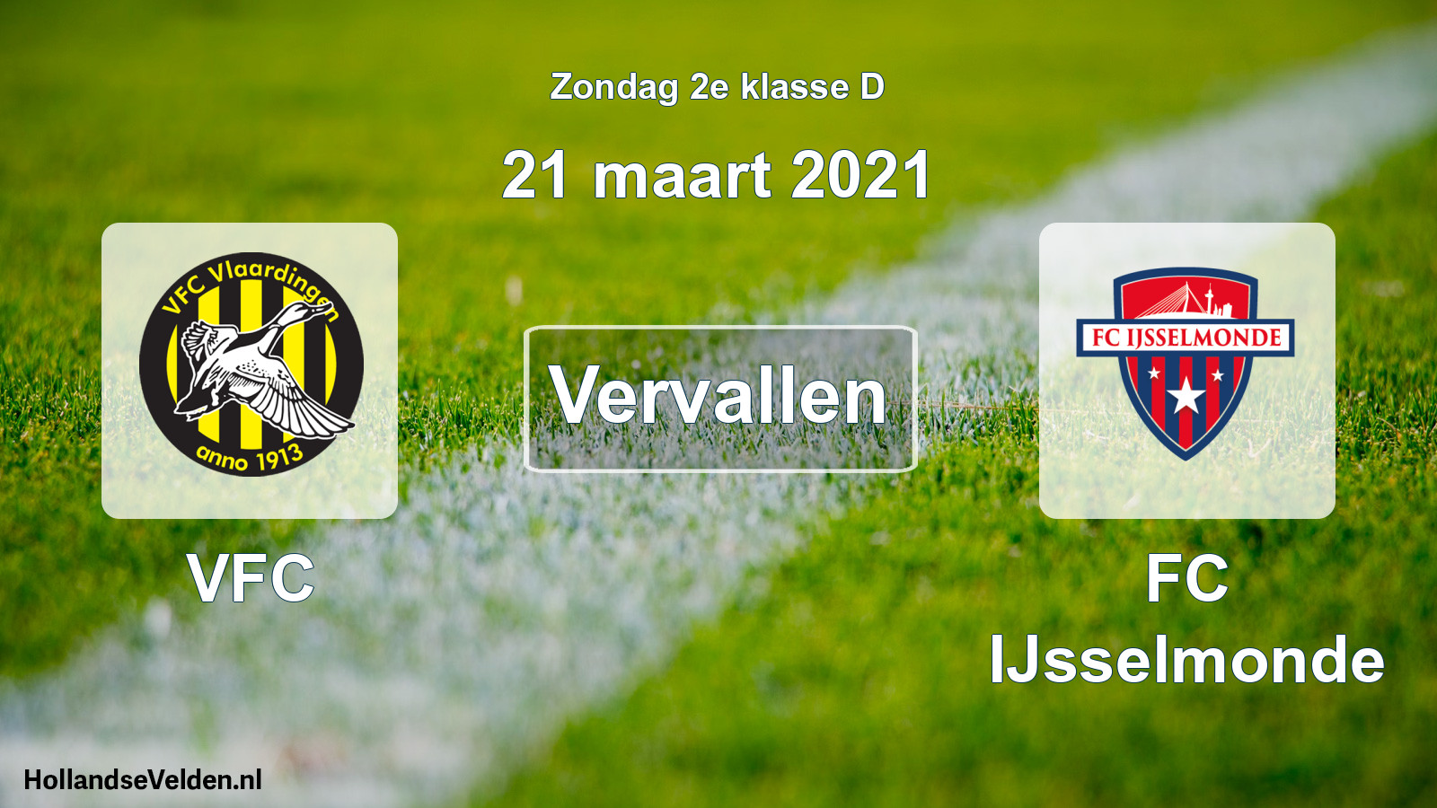 Scheduled Match: VFC - FC IJsselmonde (21 March 2021)
