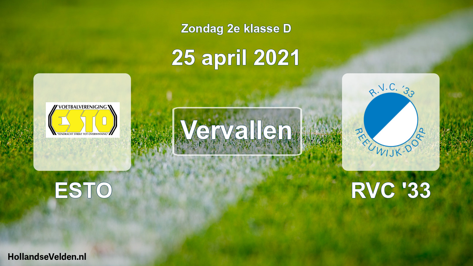 Scheduled Match: ESTO - RVC '33 (25 April 2021)