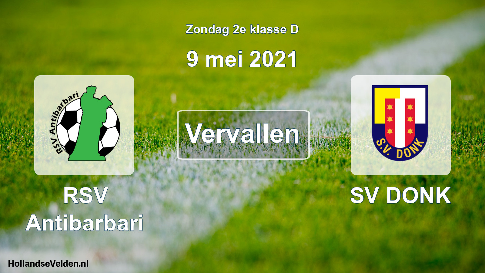Scheduled Match: RSV Antibarbari - SV DONK (9 May 2021)
