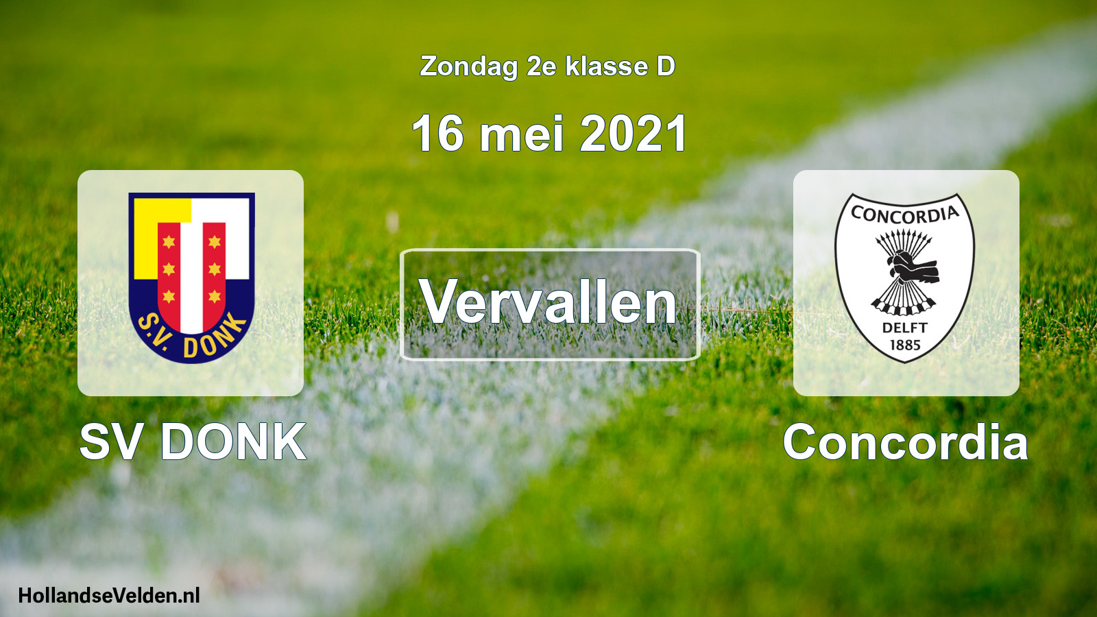 Scheduled Match: SV DONK - Concordia (16 May 2021)
